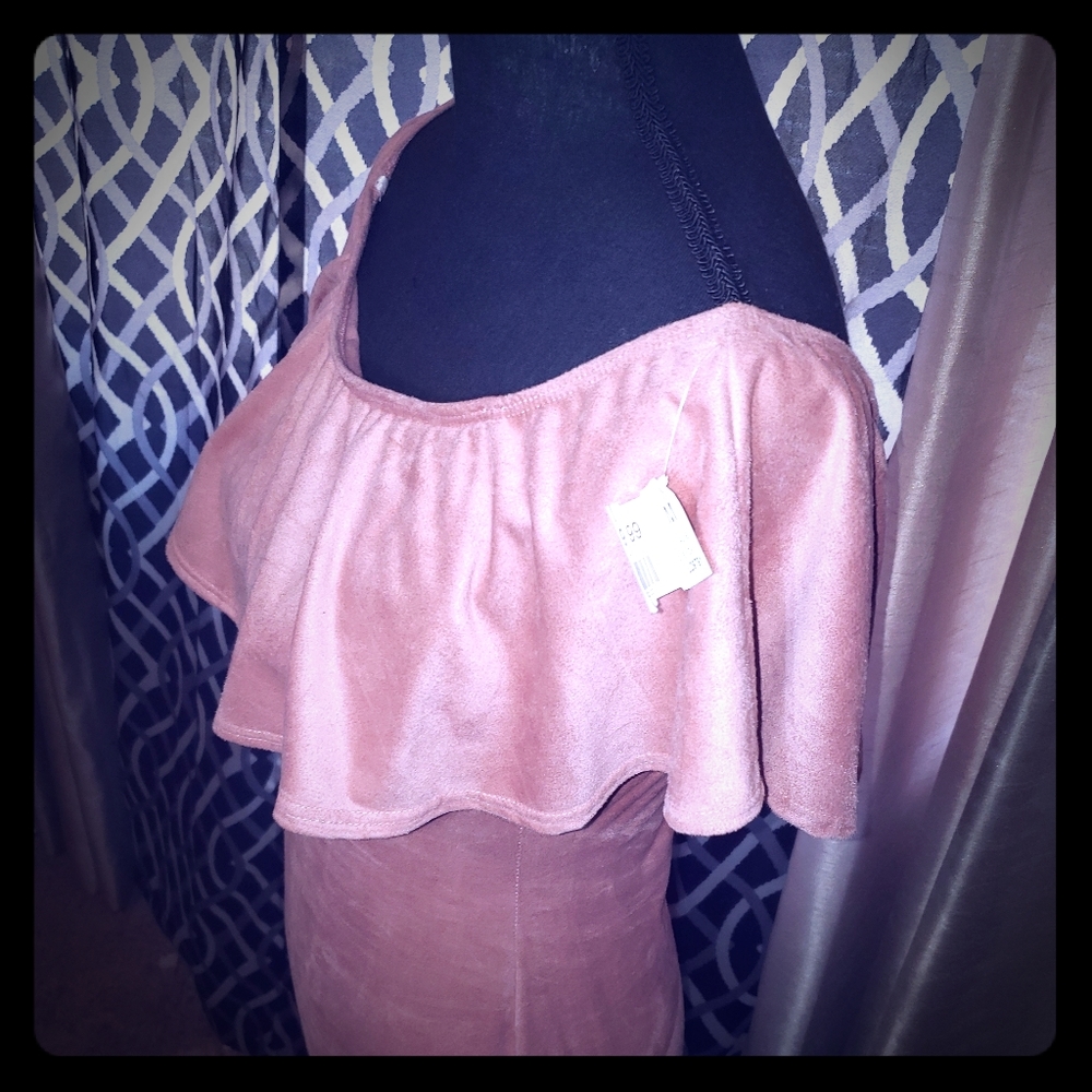 ROSE CRUSH off the shoulder bodycon dress